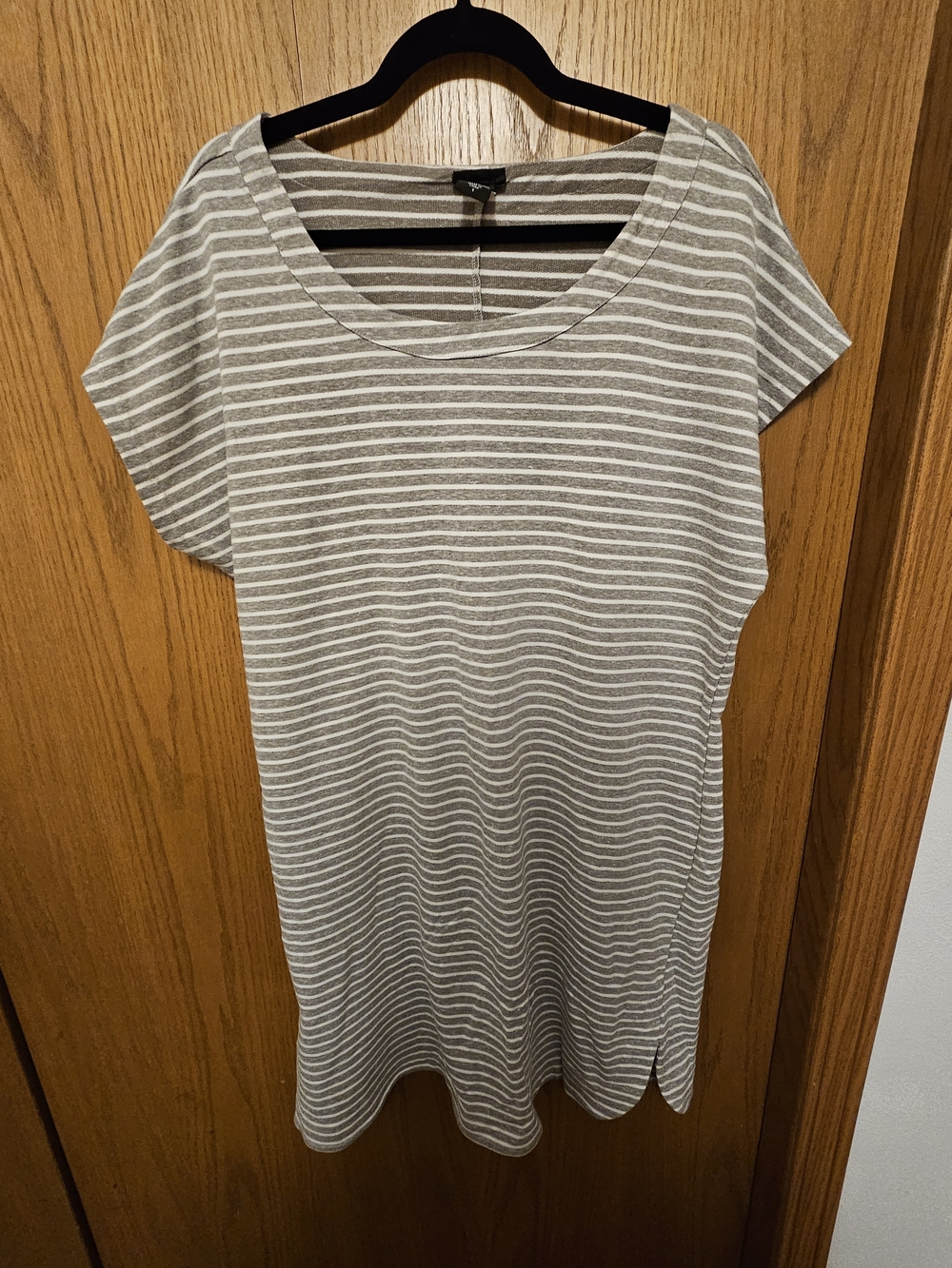 torrid Gray & White Stripe Tee Tunic